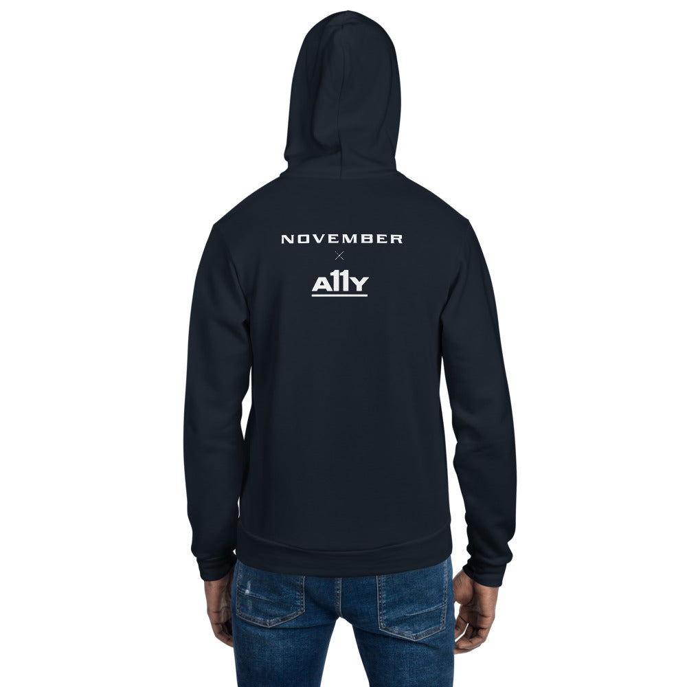 A11y RBG badge unisex hoodie